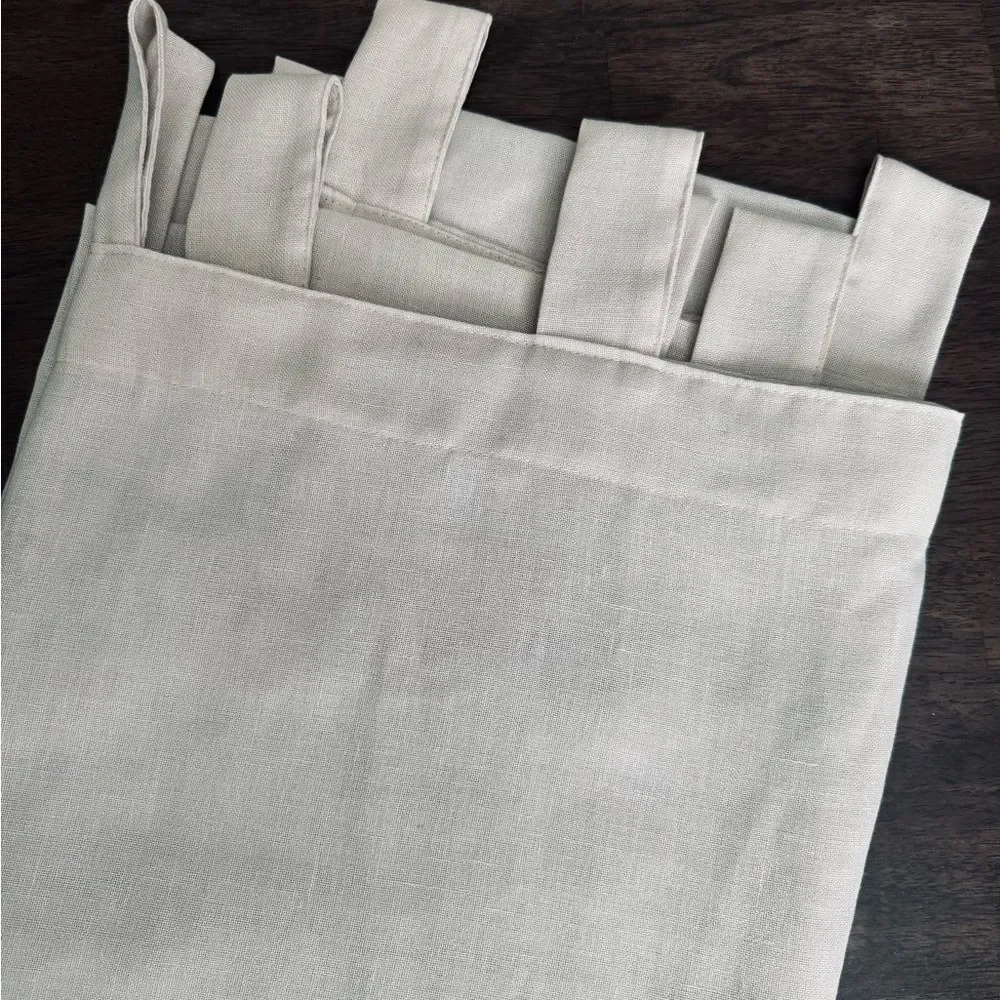 2 Panels 52” Cream Beige Neutral Curtains Set